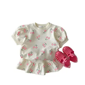Infant clothes sets newborn summer short sleeve printed cotton pajamas kids set boy baby boys' girls' clothing sets