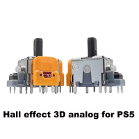 Lot de 10 joysticks analogiques 3D à effet Hall pour réparation de manettes de jeu PS5