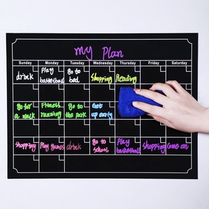 Planificador mensual semanal diario <span class=keywords><strong>Pizarra</strong></span> magnética negra de borrado en seco <span class=keywords><strong>para</strong></span> <span class=keywords><strong>nevera</strong></span> <span class=keywords><strong>para</strong></span> organizar tareas y eventos - Product Image 3