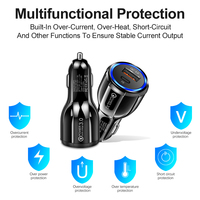 Cargador de coche Justlink QC3.0 5V 3A cargador de teléfono rápido adaptador de cargador de coche para teléfono PD cargador de coche para iPhone 16 teléfono inteligente