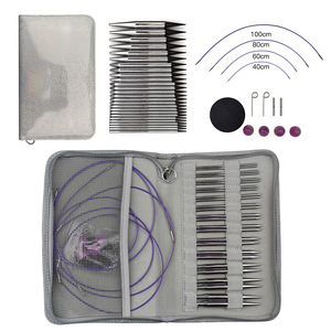 Juego <span class=keywords><strong>de</strong></span> <span class=keywords><strong>Agujas</strong></span> <span class=keywords><strong>de</strong></span> Tejer <span class=keywords><strong>Circulares</strong></span> <span class=keywords><strong>Intercambiables</strong></span> <span class=keywords><strong>de</strong></span> 13 Tamaños, con Recubrimiento <span class=keywords><strong>de</strong></span> Aluminio - Product Image 1