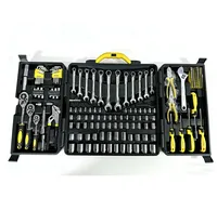 Jeu de clés à douilles combinées en acier inoxydable de haute qualité, 205 pièces, coffret rigide, kit d'outils de réparation automobile complet, personnalisation ODM