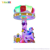 Manège à pièces pour enfants en fibre de verre de luxe à 3 chevaux, manège de fête foraine, carrousel à vendre, parc de jeux pour enfants