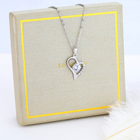 Élégant collier pendentif coeur en argent sterling 925 pour femmes cadeau bijoux fait à la main CZ accessoire de mode