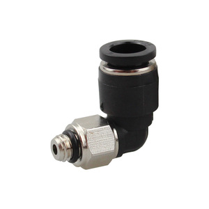 LiYuan <b>Miniature</b> Pl Elbow M3 M5 M6 Plastic Copper Plated Nickel Air Fitting For Pu Pe Nylon Tube 3 4 5 6mm - Product Image 2