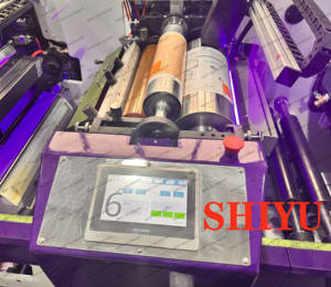 2 4 colores <span class=keywords><strong>Mini</strong></span> en línea IR <span class=keywords><strong>LED</strong></span> UV secador Barra de giro impresora flexográfica pegatina Pet PP película Estación etiqueta flexográfica máquina de impresión - Product Image 4