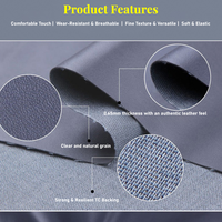 Tissu en cuir PU imprimé Kemerlin Oundstooth, cuir artificiel à rayures quadrillées pour sacs à main, canapés, fabrication de chaussures