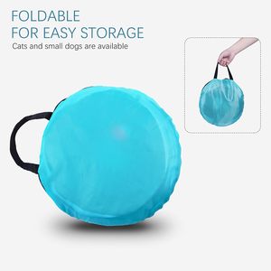 4ウェイ折りたたみ可能な環境に優しいペットトンネル大型屋内おもちゃ猫用子猫ウサギブルーブラックポップデザインプレイボール - Product Image 6