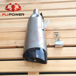 Silenciador de escape SUS304 <span class=keywords><strong>Tubo</strong></span> de escape <span class=keywords><strong>Akrapovic</strong></span> Silenciador deslizante de escape DUAL OUTLET ZLL - Product Image 4