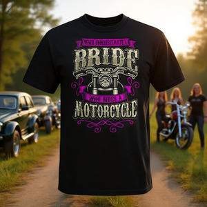 T-shirt de mariée motard pour femme, idéal pour les enterrements de vie de jeune fille - Product Image 3