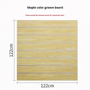 Khe cắm Board <span class=keywords><strong>Rack</strong></span> hiển thị hiện đại Thiết kế đơn giản gỗ treo tường đồ trang sức treo slatwall Bảng điều chỉnh giá cho các cửa hàng - Product Image 6