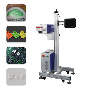 Ligne de production de 10.64 microns Machine de marquage Co2 laser volant Gravure laser Sacs en plastique Bouteilles Câble Fil PET Bouteille <span class=keywords><strong>Code</strong></span> à barres - Product Image 4