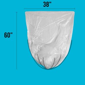 55-60 Gallon Trash <b>Bags</b> 50 Count Clear Heavy Duty High Density Can Liners for Home Recycling - Product Image 3