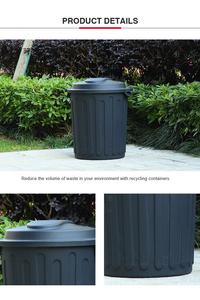 Thùng Rác Tròn 60L Thùng Rác Tròn Thùng Rác Bằng Nhựa Có Nắp Đậy - Product Image 3