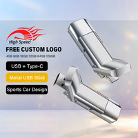 Unidad Flash USB Tipo C de Metal, Doble Interfaz OTG, 4GB-128GB, Diseño Giratorio, Personalizable con Logotipo OEM