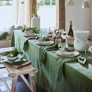 <b>Table</b> Runner Natural 100% Pure <b>Linen</b> Tablecloth Washable French Flax for Spring Dining <b>Table</b> Daily Use Wholesale Custom Size - Product Image 1