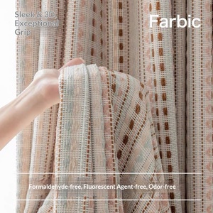 Tenda Moderna per Soggiorno Fairland in Canapa Jacquard Tinto in Filo Semi-Oscurante Ecologica con Lucernario Integrato - Product Image 2