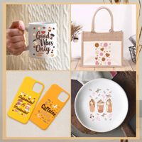 Trasferimenti Personalizzati Impermeabili UV per Confezioni di Tazze e Bottiglie, Citazioni Divertenti per Amanti del Caffè, Involucri UV DTF per Bicchieri Libbey da 16OZ