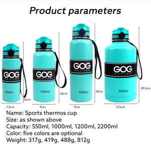 Botella de Agua Aislada al Vacío de Acero Inoxidable 304 <span class=keywords><strong>GOG</strong></span> ALLJUG, Tapa Abatible, Portátil, para Actividades al Aire Libre, Fitness, Viajes, Deportes - Product Image 3