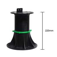 140-220mm hauteur différente poutrelle de sol extérieur pavé carrelage support de pont socle réglable en plastique avec accessoire