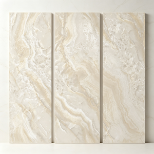 Pavimento in Gres Porcellanato Effetto Ardesia 1200x2400mm, Spessore 9mm, Superficie Lucida Bianca, Impermeabile, Ecologico, Design Moderno per Soggiorni e <span class=keywords><strong>Hotel</strong></span> - Product Image 6