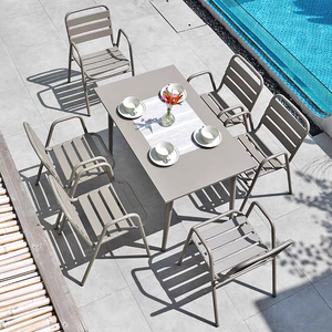Xy tốt nhất bán buôn nội thất sân vườn ghế nhà hàng khách sạn sân vườn ban công hợp kim nhôm giải trí bàn ghế - Product Image 5