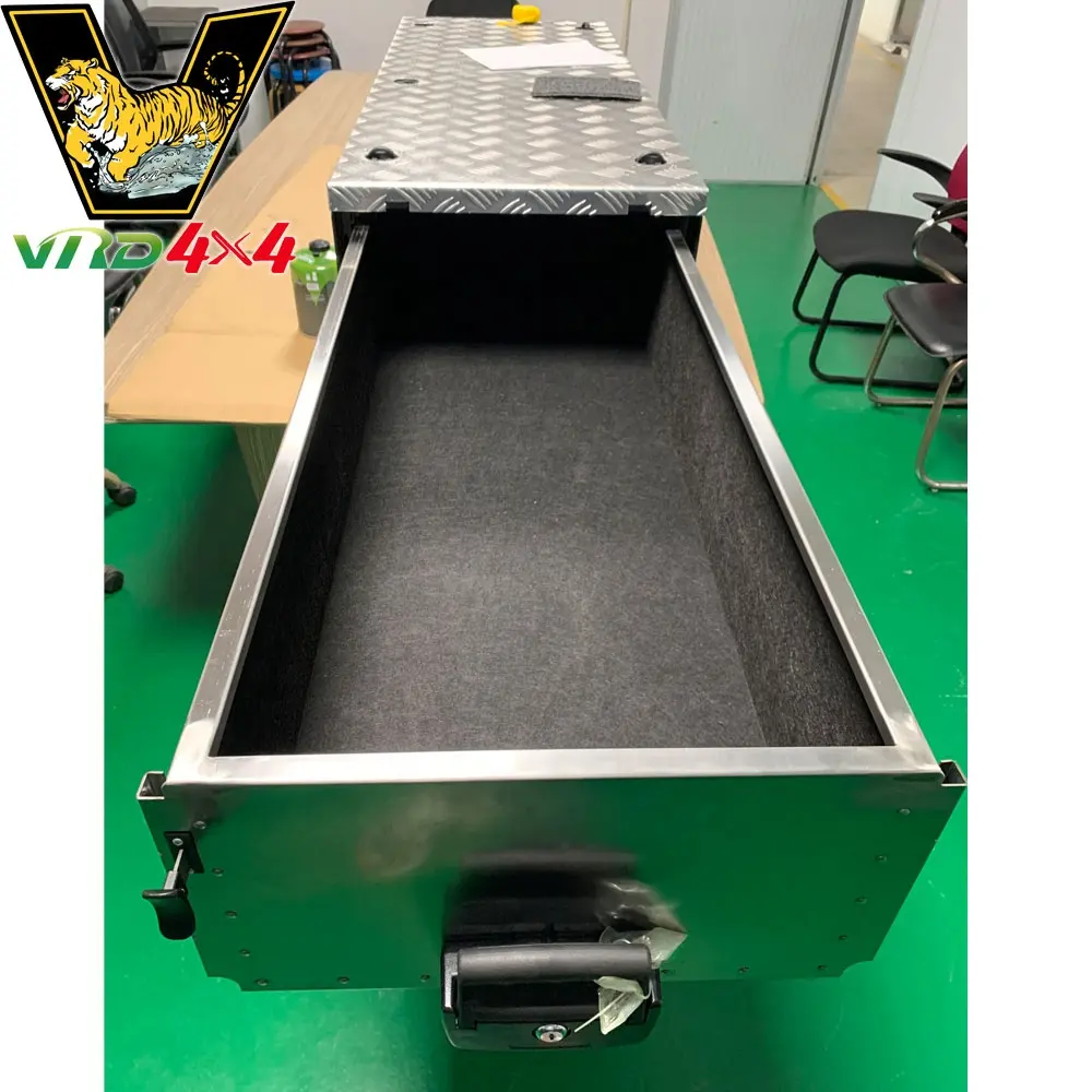 VRD4X4 kotak alat kualitas terbaik dengan laci baja tahan karat truk Pickup Laci tahan air Off Road kargo penyimpanan modul laci