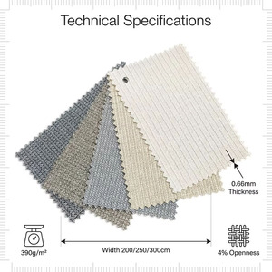 Tissu pour <span class=keywords><strong>store</strong></span> <span class=keywords><strong>enrouleur</strong></span> pare-soleil à 4% d'ouverture, 70% PVC 30% Polyester, tissu d'ombrage solaire - Product Image 5