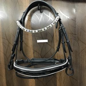 Brida de doma de cuero indio duradera para saltar a caballo, rienda ecuestre con logotipo personalizado para montar - Product Image 2