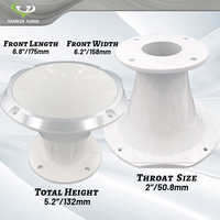 Haut-parleur de compression à fixation par boulons de 2 pouces avec diffuseur en aluminium blanc de qualité supérieure
