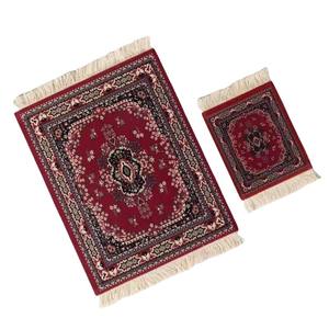 Mini Alfombra tejida persa alfombrilla de ratón con flecos decoración de mesa de oficina en casa <span class=keywords><strong>mapa</strong></span> físico nuevo estilo Retro alfombra patrón alfombrilla de ratón - Product Image 6