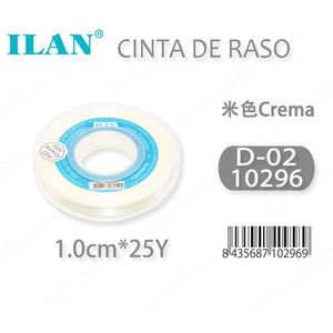 Nastro in Raso Ilan 1.0cm 25Y Crema per Cinture da Sposa - Product Image 3