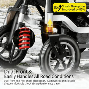 <span class=keywords><strong>Silla</strong></span> de Ruedas Eléctrica Plegable y <span class=keywords><strong>Compacta</strong></span> para Personas Mayores con Asiento Confortable, Motor Dual y Batería de Larga Duración - Product Image 6