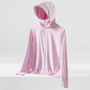 Vêtements de protection solaire UPF50+ pour hommes et femmes, combinaison de pêche professionnelle d'été en soie glacée fine et respirante, résistante aux plis - Product Image 2