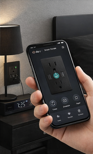 Prise murale américaine <span class=keywords><strong>LE</strong></span> en verre noir 6 broches avec prise de charge rapide USB Type A et Type C 20W, 15A, 2 sorties, IP24, 110-250V - Product Image 6