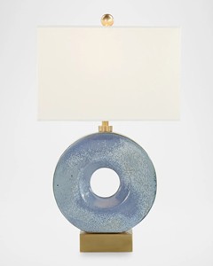 Lámpara de Mesa de Cerámica Gris Europea, Base de Porcelana, Pantalla de Tela Crema Blanca, E26 Eléctrica, para Dormitorio, Vestíbulo de Hotel, Sala de Estudio, DC - Product Image 2