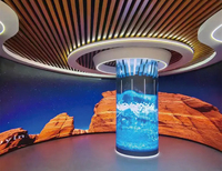 Module LED flexible d'intérieur personnalisé, écran LED cylindrique incurvé ultra-fin avec fonction d'affichage d'animations et de graphiques