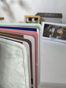 Tùy Chỉnh Flannel Bề Mặt Bìa Thiết Kế Bìa Cứng Giấy Trang Nằm Phẳng Đám Cưới Gia Đình Album Ảnh In Kỹ Thuật Số - Product Image 4