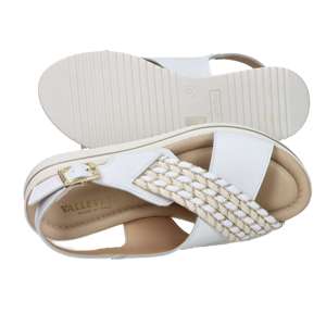 Valleverde Donna Sandalwood White Sandales à talons compensés de 5 cm Taille 41 - Product Image 6