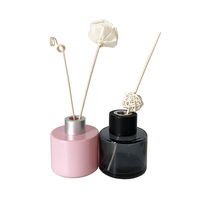 Vente en gros de flacons diffuseurs de 100 ml, emballage pour diffuseur, flacon en verre noir mat de 100 ml, flacon diffuseur d'arômes à bâtonnets