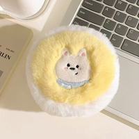 Dompet Koin Anjing Highland Lucu Bahan Plush, Gantungan Kunci Mini untuk Pelajar, Tempat Penyimpanan Pernak-pernik, Buatan Cina