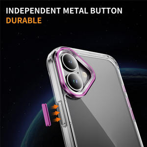 Funda Protectora de Lente de Cámara Metálica, Antigolpes, Híbrida de TPU Suave y PC Rígido, Transparente, para <span class=keywords><strong>iPhone</strong></span> 17, 16 Plus, 15, 14, 13, <span class=keywords><strong>12</strong></span> - Product Image 4