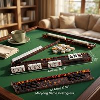 Nouvelle règle de mahjong en plastique couleur écaille de tortue, antidérapante, pliable, ultra-légère, pour mélanger les cartes, support de mahjong écaille de tortue