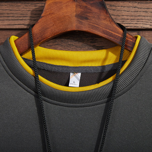 Pull en velours décontracté à manches longues pour homme – Nouvelle tendance printemps, marque très prisée, chemise de base automne, confortable et respirant - Product Image 5