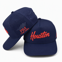 Topi Trucker Profil Tinggi Terstruktur Grosir dengan Lubang Laser Cut Bernapas, Model Snapback untuk Hadiah Promosi Bisnis