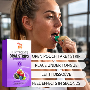 Bandes orales d'électrolytes OEM de haute qualité, saveur Berry Blast, se dissolvant rapidement, pour stimuler l'énergie quotidienne avec des bandes orales de sodium - Product Image 4