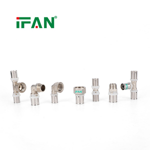 Vente directe usine IFAN : Raccords à sertir PEX en laiton CW617 pour tuyaux multicouches PEX, <span class=keywords><strong>profil</strong></span> en U, 16-32 mm - Product Image 3