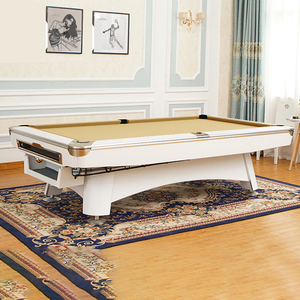 Table de billard multi-jeux 9 pieds avec plateau en marbre, 8 jeux de snooker et billard, et éclairage intégré - Product Image 4
