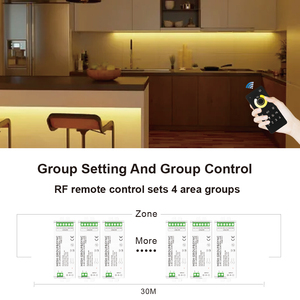 C212A Aipin 2,4G Mesh Group Sync Control multizona de <span class=keywords><strong>4</strong></span> zonas 48V Dual Warm/Cold Tunable White <span class=keywords><strong>LED</strong></span> Strip Light PWM <span class=keywords><strong>Controller</strong></span> - Product Image 3