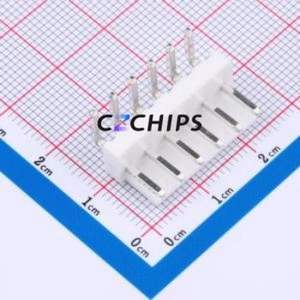 X9396WR-06A-N0SN Wire-to-<b>Board</b> <b>Pin</b> Header Bent Lead Through Hole,P=3.96mm Connector 1x6P 3.96mm Right Angle Insert 6P - Product Image 1